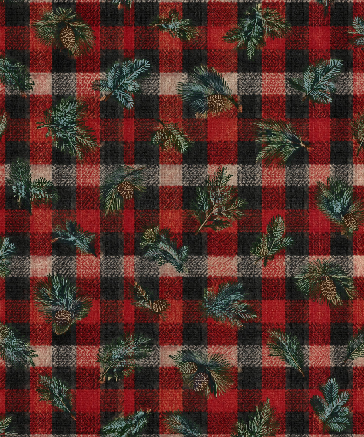 Evergreen Buffalo Check blanket, full design