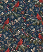 Winter Bird Toile blanket, full design