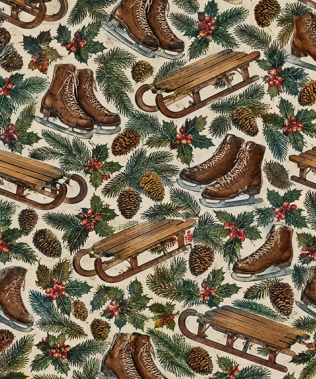 Skates and Sleds blanket, full design