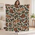 Skates and Sleds blanket, held open