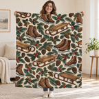 Skates and Sleds blanket, held open