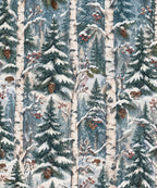 Snowy Birch Pattern blanket, full design