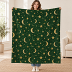 Golden Winter Sky blanket, held open