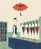 The Lost Umbrella Office blanket, full design