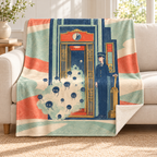 The After Hours Lift Operator blanket, on a sofa