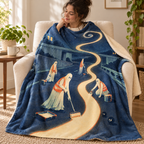 The Phantom Road Crew blanket, wrapped around a reader