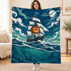 The Lantern Ship blanket, held open