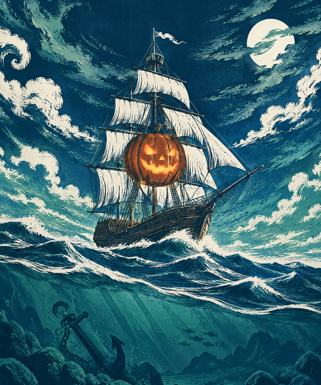 The Lantern Ship blanket, full design