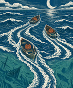 The Tide of Empty Boats blanket, full design