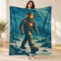 The Ghost Diver blanket, held open
