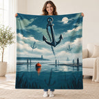 The Harbor of Lost Anchors blanket, held open