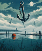 The Harbor of Lost Anchors blanket, full design