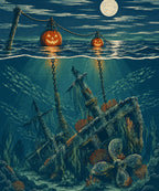 The Pumpkin Buoy Reef blanket, full design
