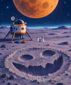 The Pumpkin Moon Landing blanket, full design