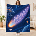 The Comet of Lost Spirits blanket, held open