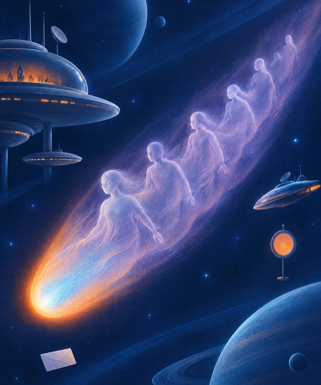 The Comet of Lost Spirits blanket, full design