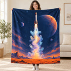 The Ghost Rocket Launch blanket, held open
