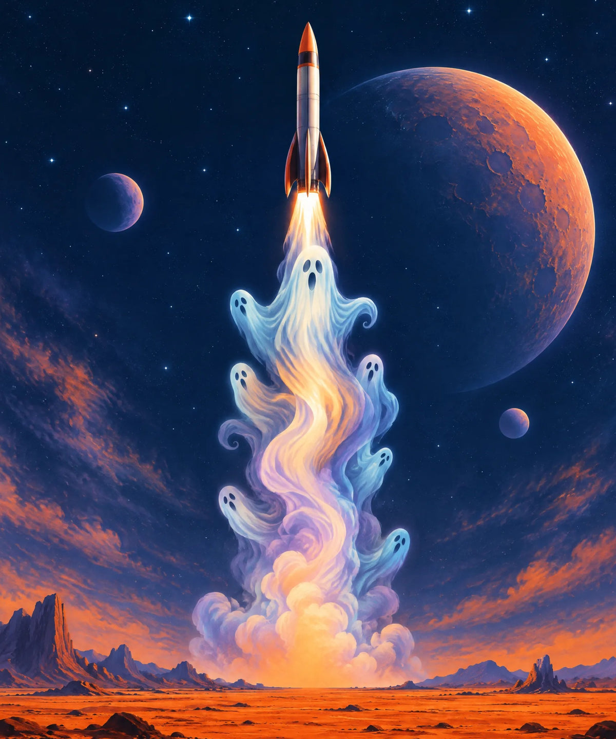 The Ghost Rocket Launch blanket, full design
