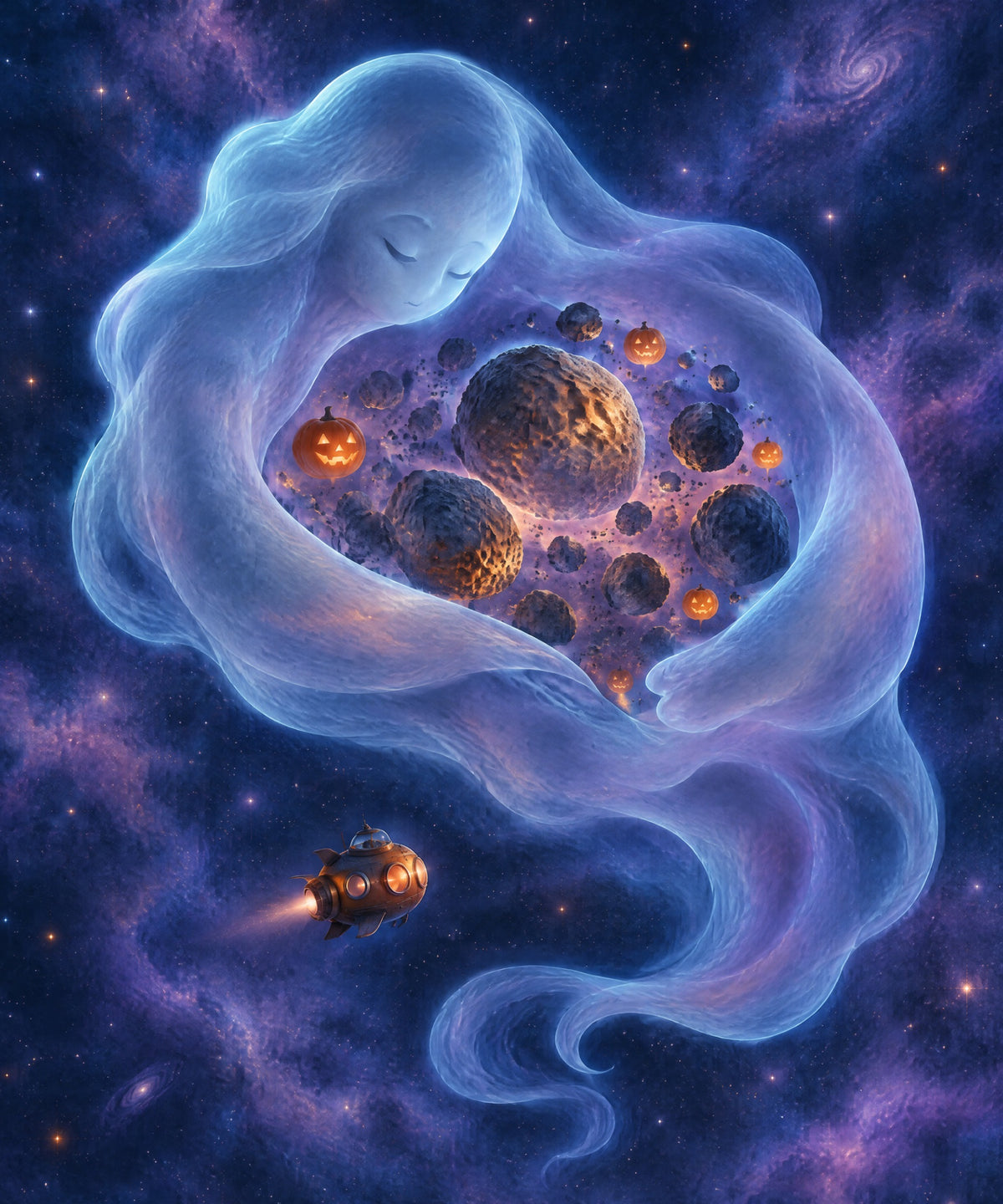 The Sleeping Space Giant blanket, full design