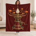 The Pumpkin Orrery blanket, held open