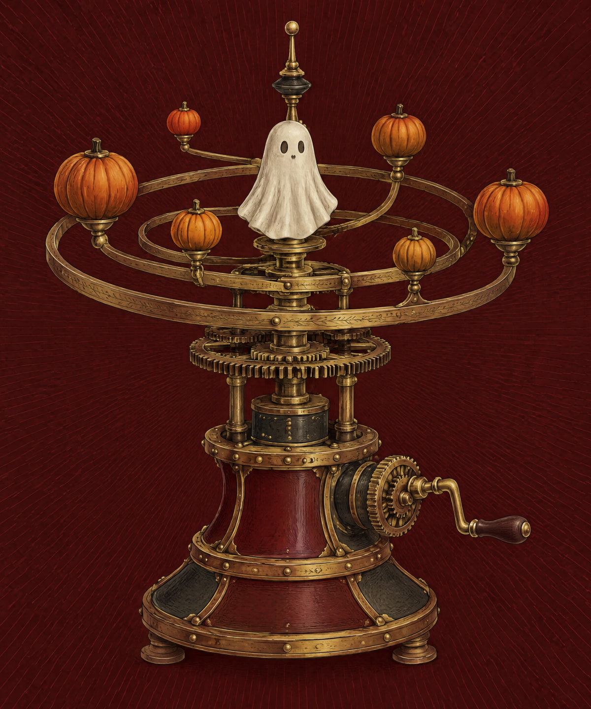 The Pumpkin Orrery blanket, full design