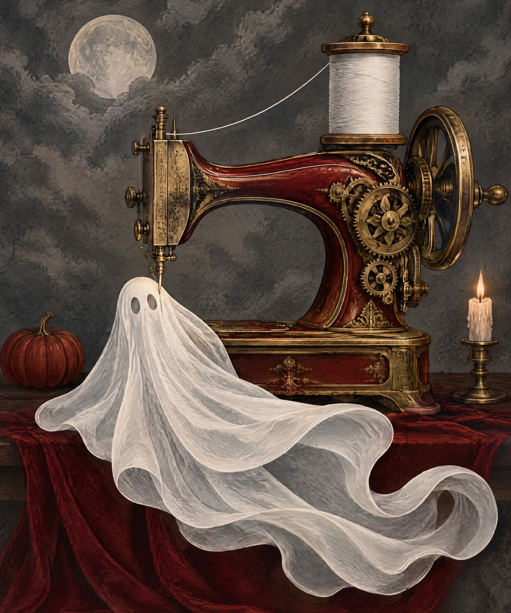 The Ghost Sewing Machine blanket, full design