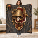 The Doorbell That Answers blanket, held open
