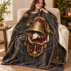 The Doorbell That Answers blanket, wrapped around a reader