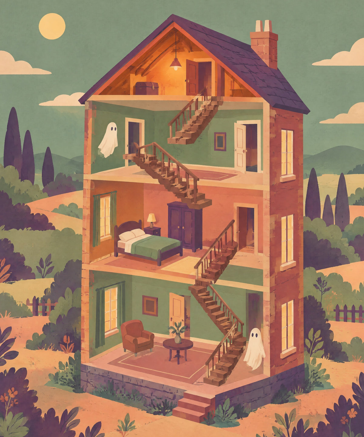 The House of Wandering Stairs blanket, full design