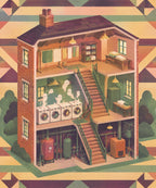 The Haunted Laundry blanket, full design