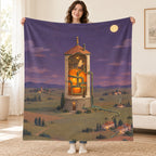 The Pumpkin Waterworks blanket, held open