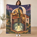 The Moonlight Observatory blanket, held open