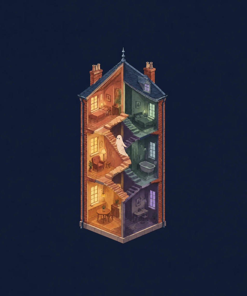 The House with Two Midnights blanket, full design