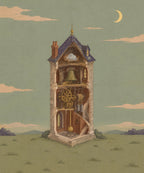 The Haunted Clock Tower blanket, full design