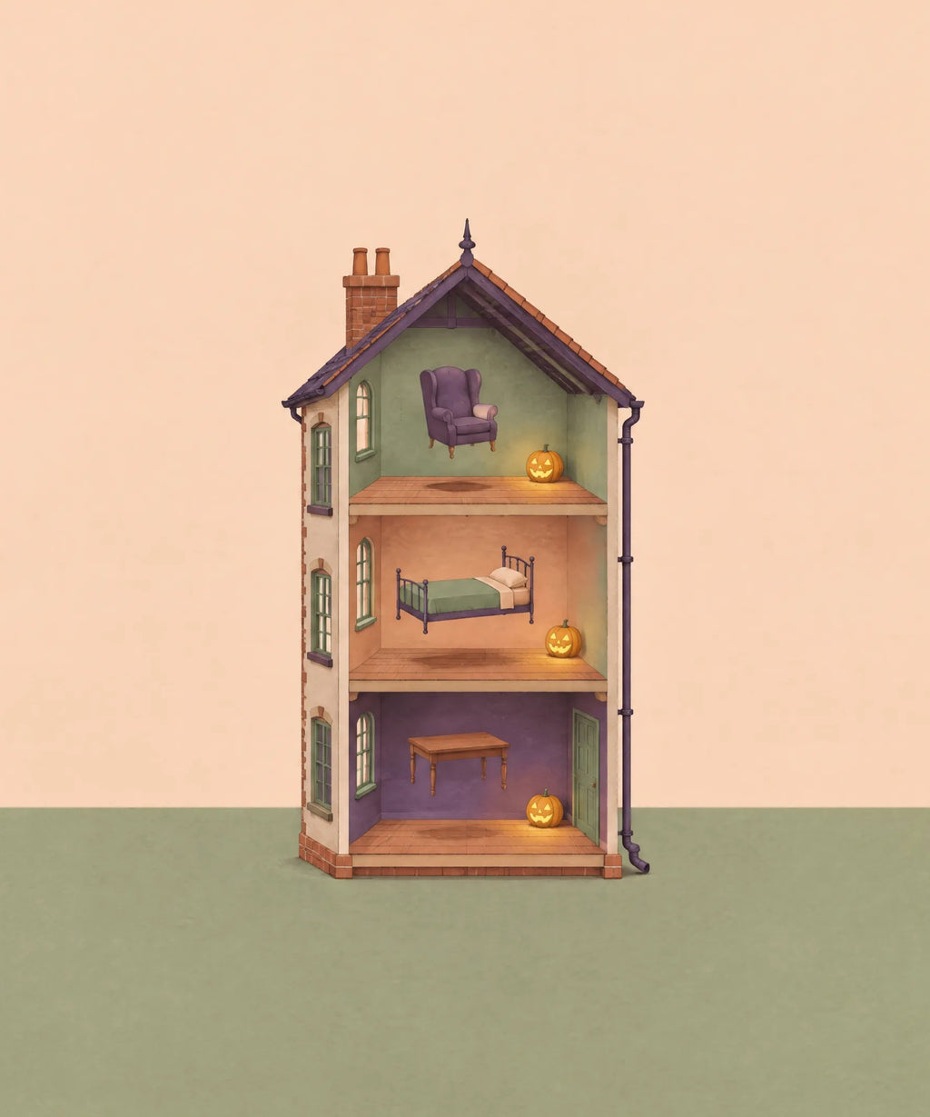 The Apartment of Floating Furniture blanket, full design