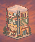 The Hotel of Missing Floors blanket, full design
