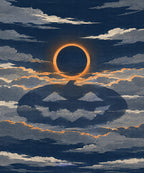 The Pumpkin Eclipse blanket, full design