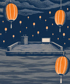 The Lantern Rain blanket, full design