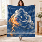 The Thunderhead Face blanket, held open