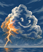 The Thunderhead Face blanket, full design