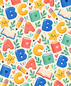 Happy Classroom ABC blanket, full design
