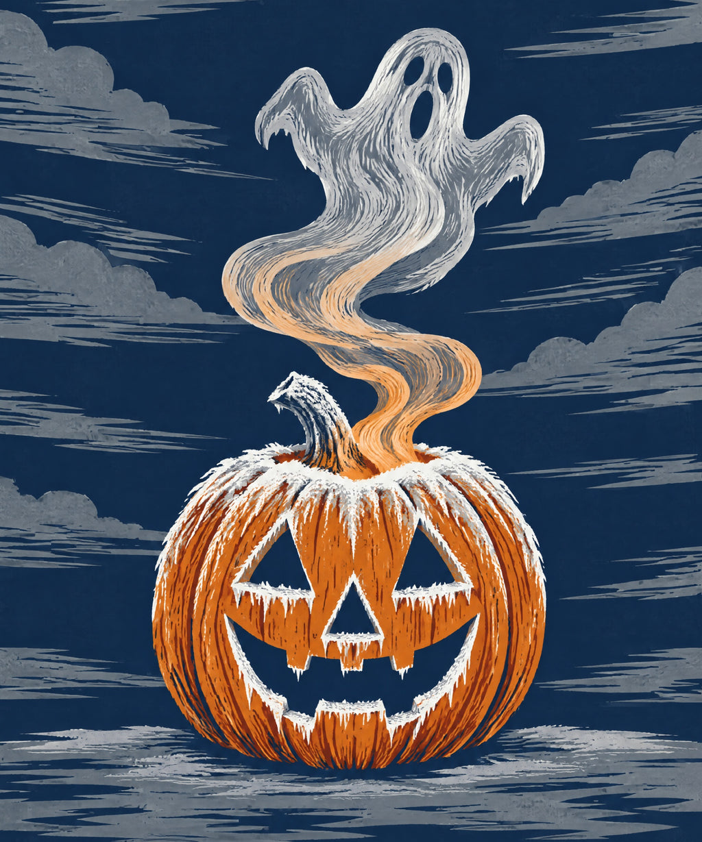 The Frosted Jack O Lantern blanket, full design