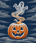 The Frosted Jack O Lantern blanket, full design