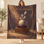The Moon in a Display Case blanket, held open