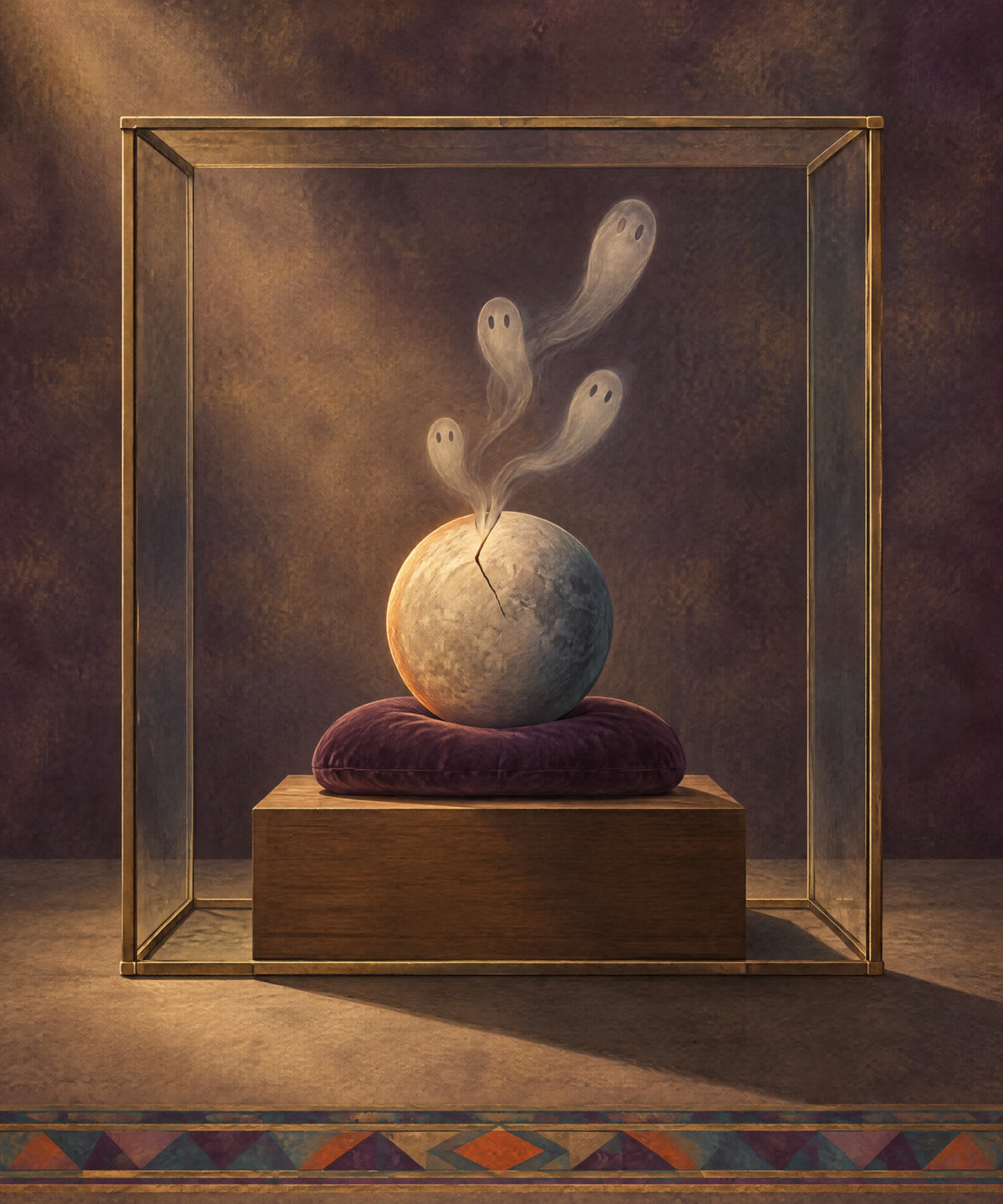 The Moon in a Display Case blanket, full design