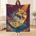 The Map that Floats Away blanket, held open