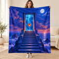The Upstairs Ocean blanket, held open