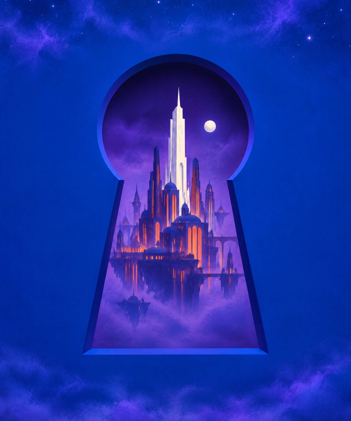 The Keyhole City blanket, full design