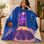 The Door with No Other Side blanket, wrapped around a reader