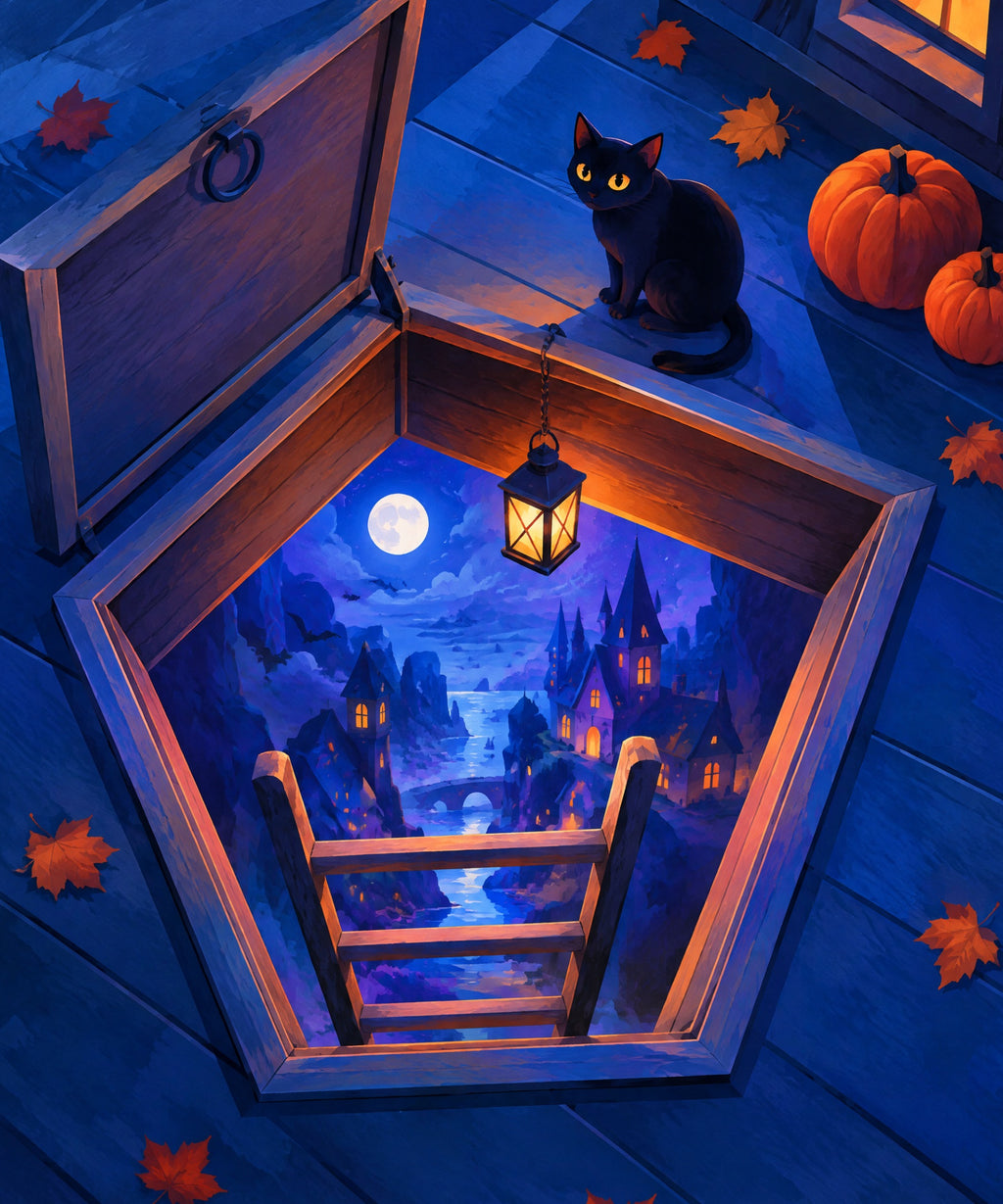 The Door under the Floor blanket, full design